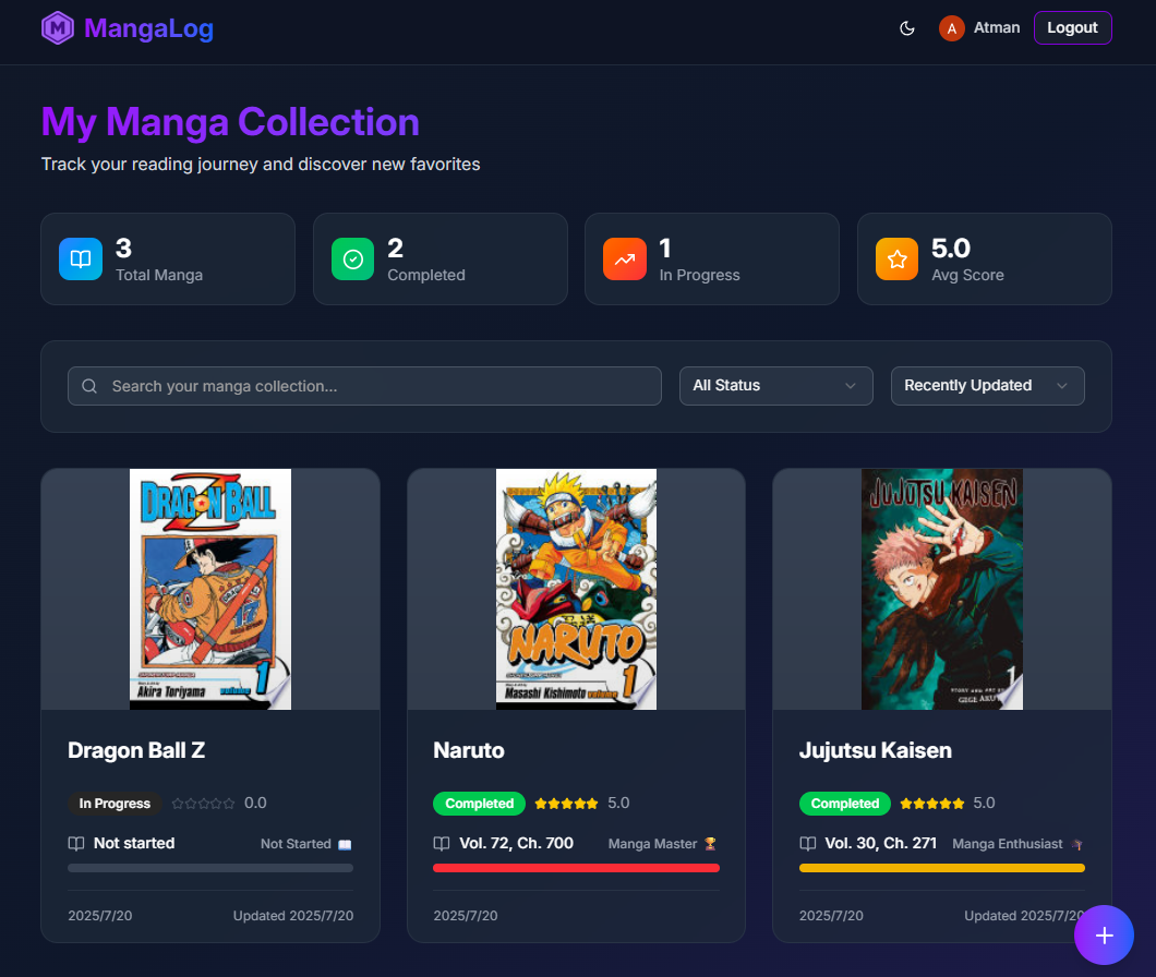 MangaLog App Preview